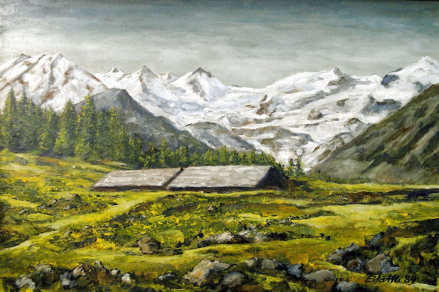 Val Roseg mit Sella Gruppe