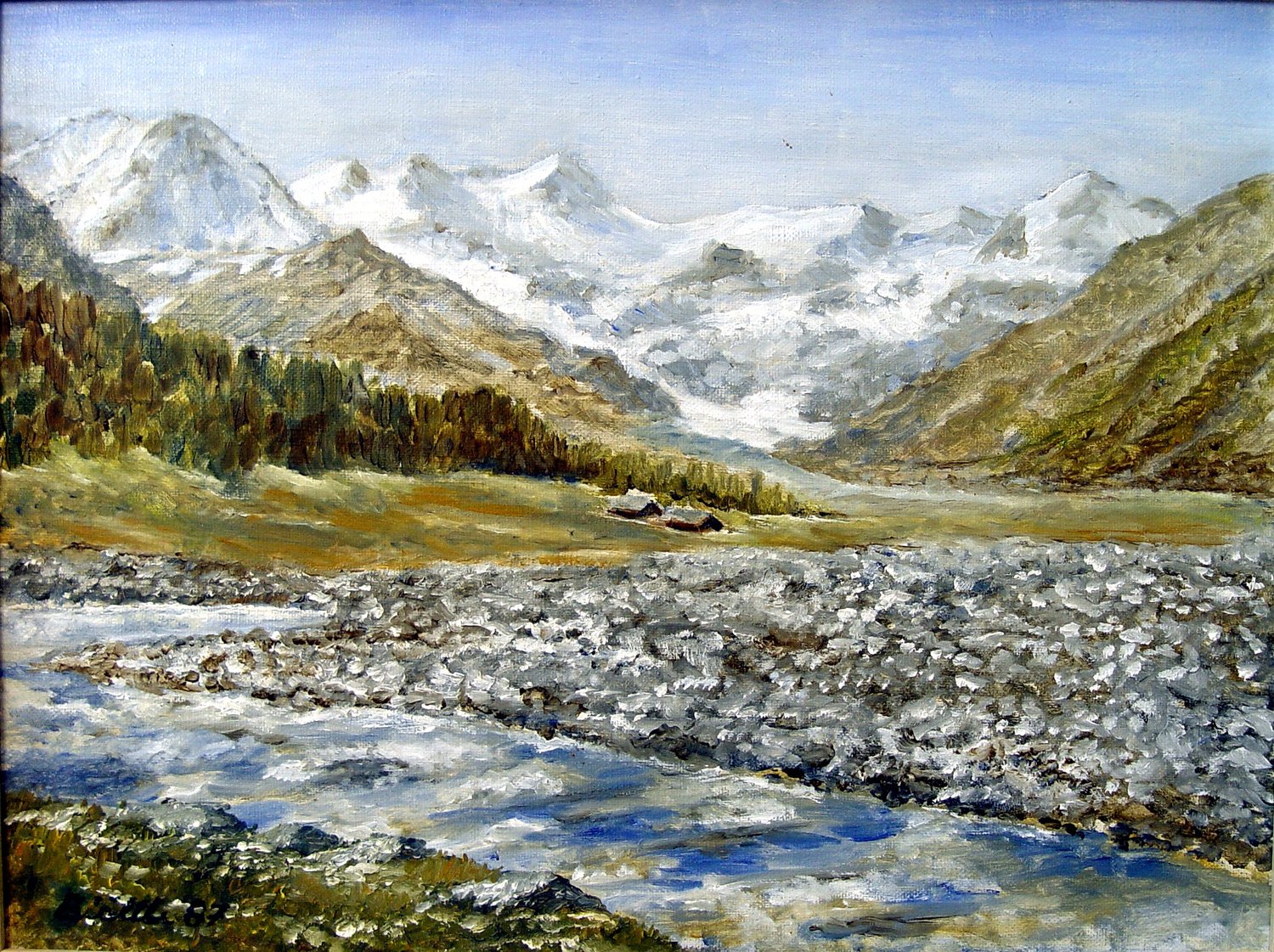 Val Roseg mit Sella Gruppe